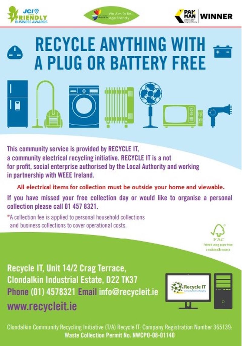 Reminder: CRA & Recycle IT WEEE Collections This March
